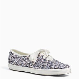 Kate Spade silver glitter Keds
